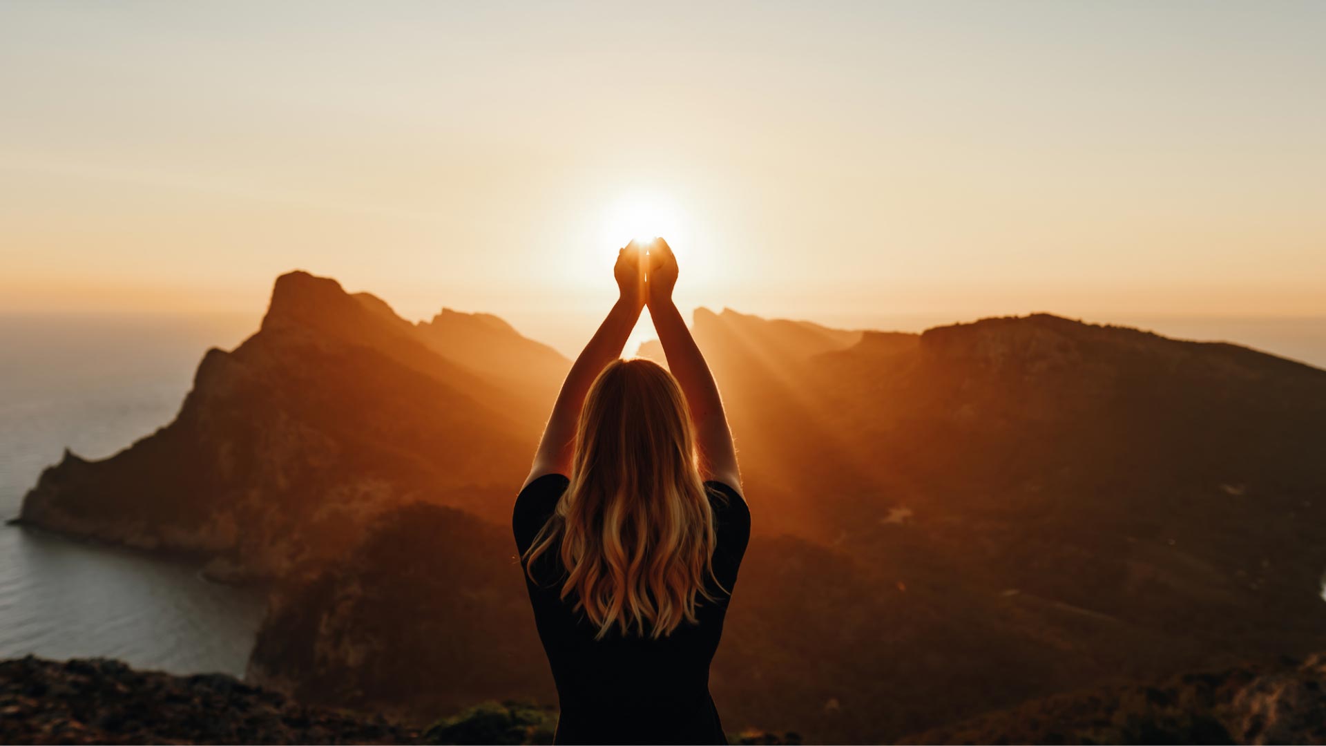Heilung durch Meditation: Sonnenuntergang