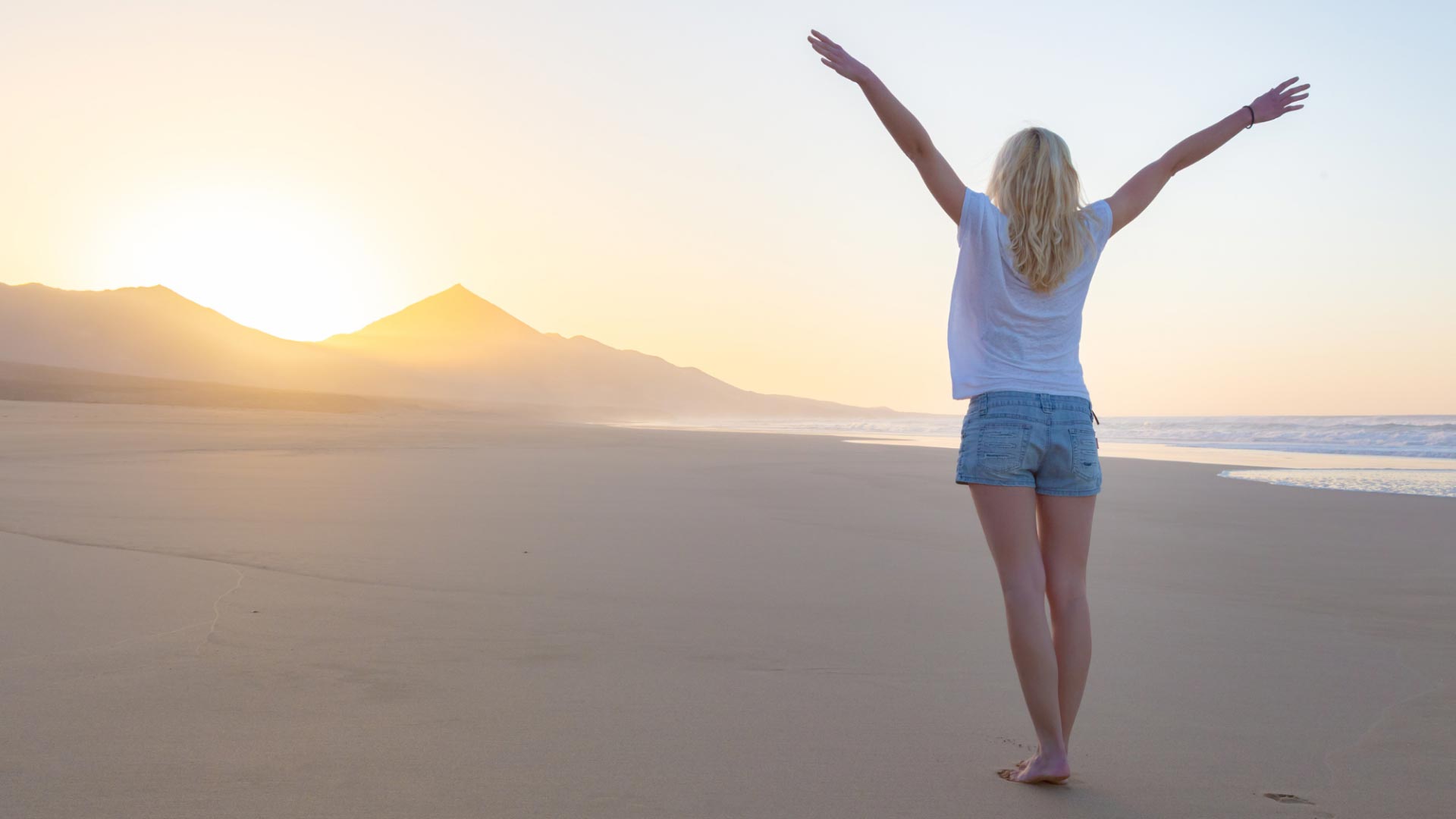 Quantenheilung: Frau am Strand